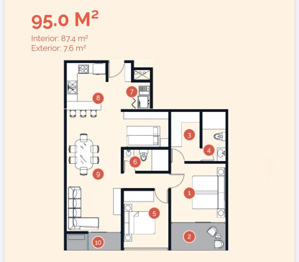 Departamento en Santa María, Monterrey, foto 11 de 12