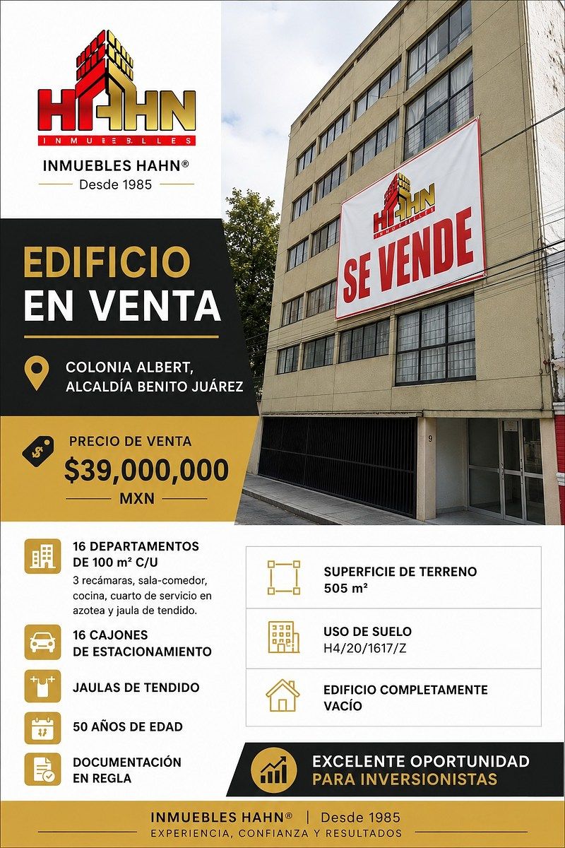 Colonia Albert Benito Juarez Cdmx Edificio En Venta, foto 1 de 15