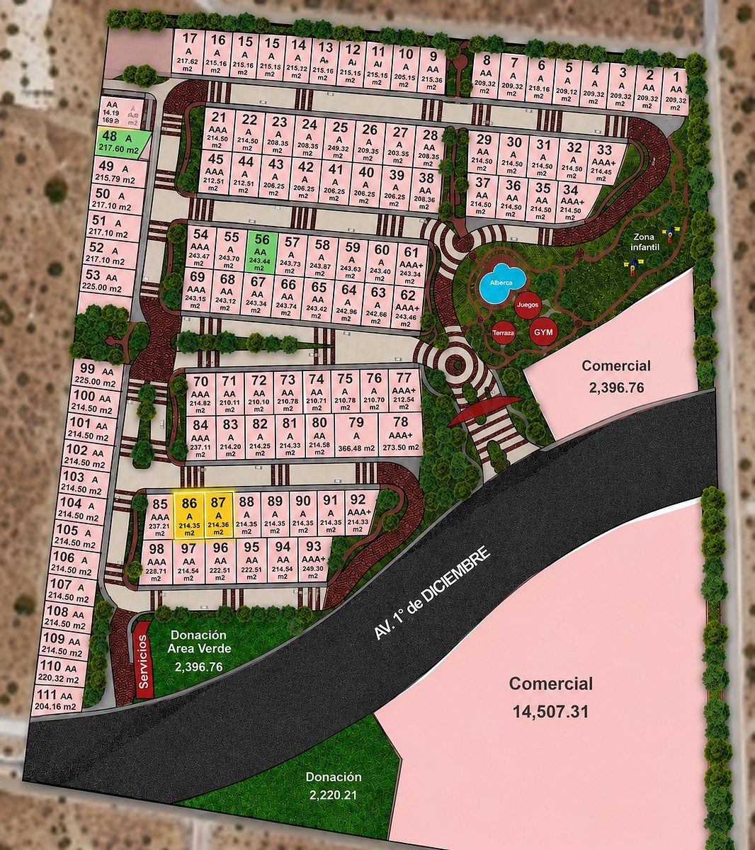 TERRENOS RESIDENCIAIS À VENDA EM ALBANTA NO NOROESTE DE AGUASCALIENTES, foto 1 de 33