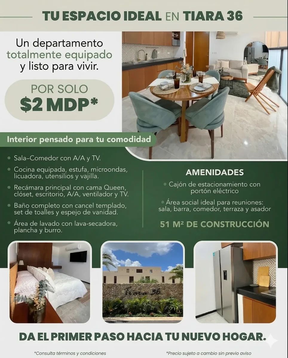 Departamento en Temozón Norte, Mérida, foto 3 de 5