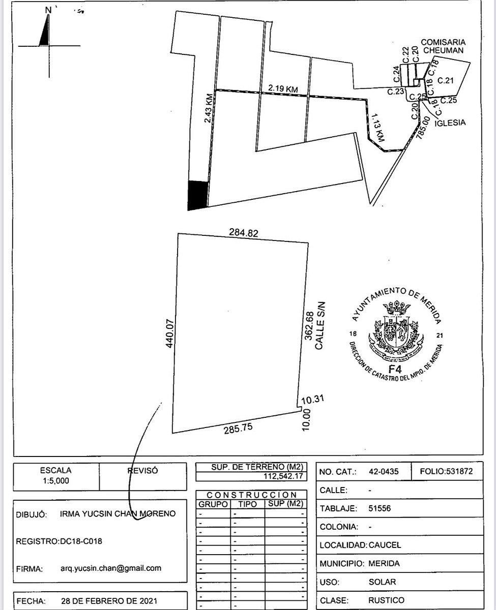 Land for sale in Caucel, photo 1 of 4