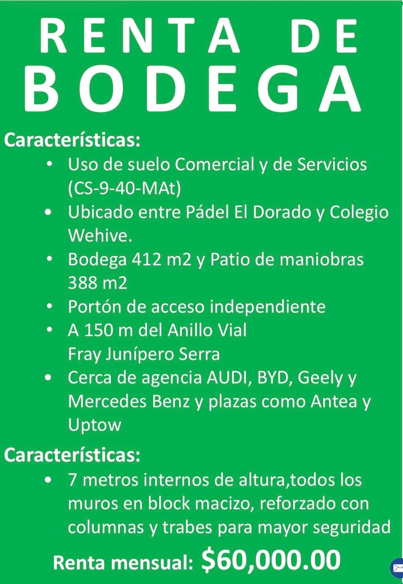 Commercial Storage Unit in Desarrollo San Pablo, Querétaro, photo 2 of 2