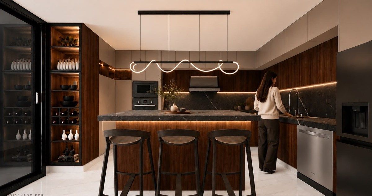 Cocina integral equipada con lavavajillas, isla, cava y más, foto 3 de 20