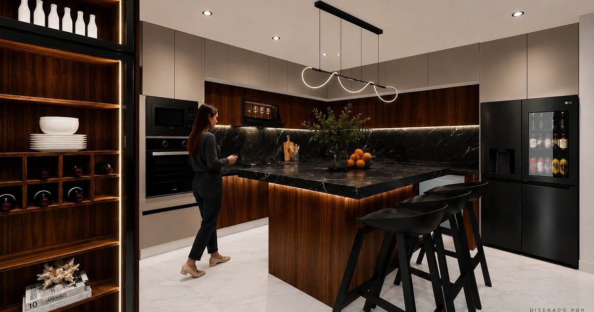 Cocina integral equipada con lavavajillas, isla, cava y más, foto 4 de 20