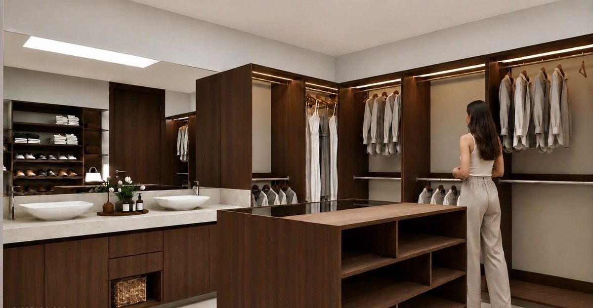 Vestidor y baño completo en recámara principal, foto 6 de 20