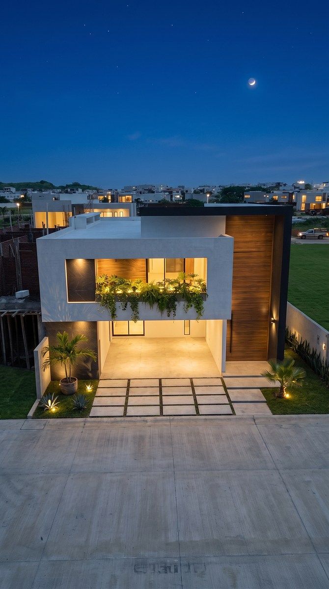 Casa en preventa en Punta Tiburón | fachada de noche, foto 7 de 20