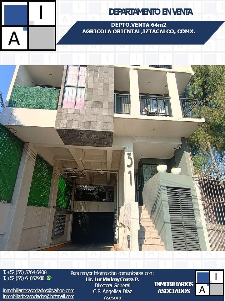 APARTAMENTO À VENDA! AGRICOLA ORIENTAL, IZTACALCO, CDMX, foto 1 de 4