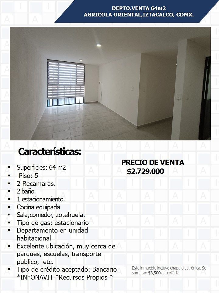 Apartamento em Agrícola Oriental, Iztacalco, foto 2 de 4