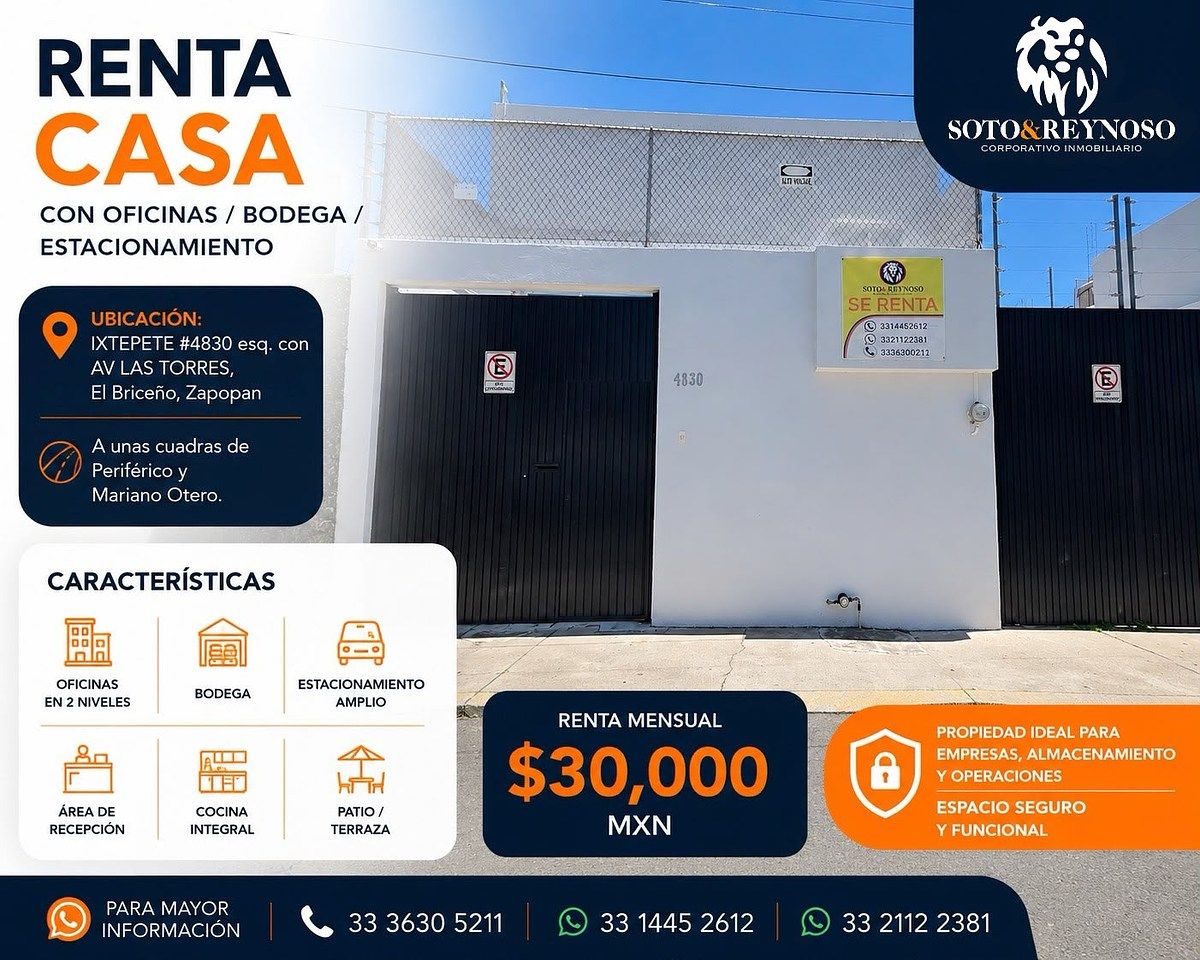 🏢 CORPORATIVO / OFICINAS EN RENTA | Col. El Briseño | Zapopan, foto 1 de 10