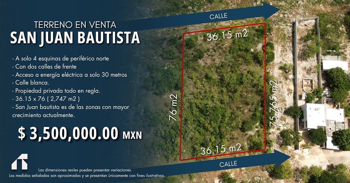 Lote em San Juan Bautista, Mérida, foto 2 de 3