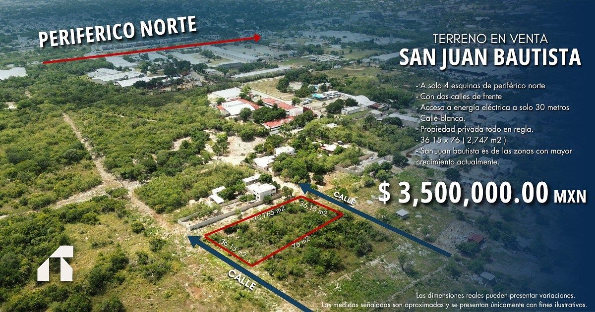 Lote em San Juan Bautista, Mérida, foto 3 de 3