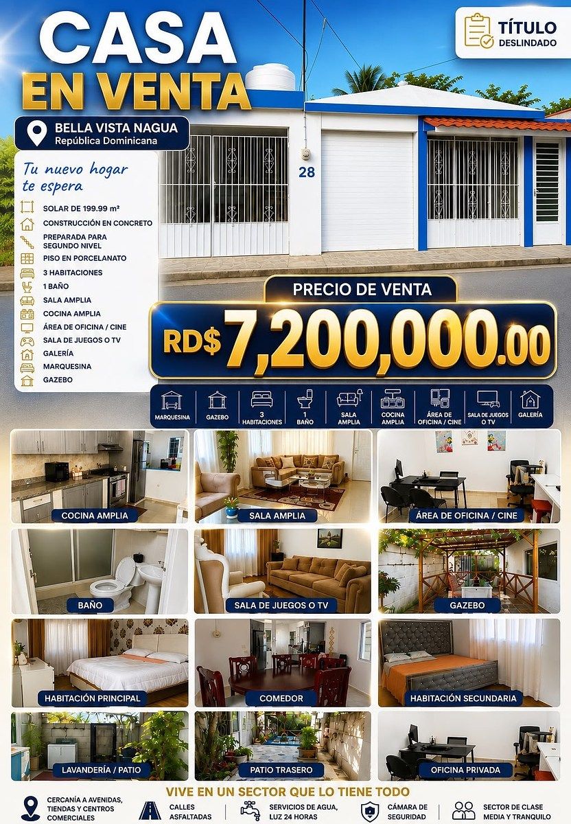 VENTA DE CASA EN NAGUA, foto 1 de 14