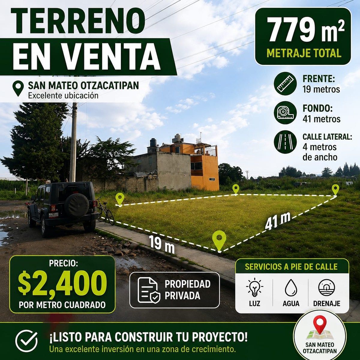 Terreno en San Mateo Otzacatipan, Toluca, foto 2 de 3