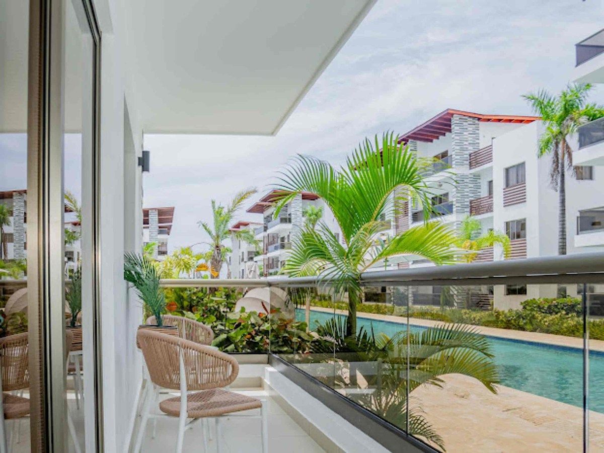 Apartamento amueblado 2hab con vista piscina | Velero Punta Cana, foto 1 de 23