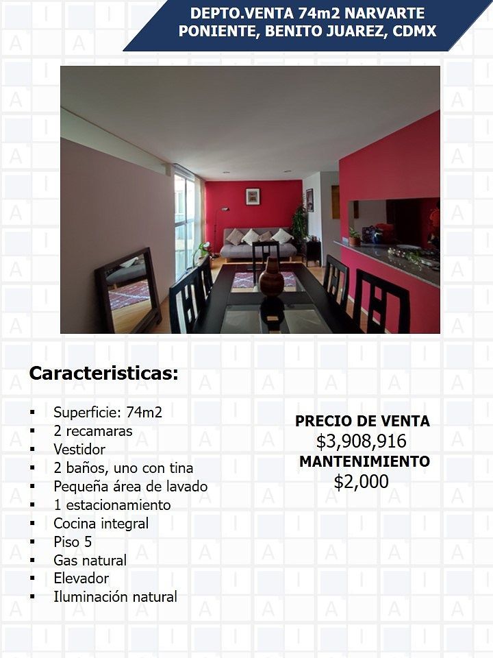Apartamento em Narvarte Poniente, Benito Juárez, foto 2 de 8