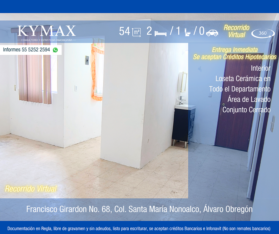 Anticipo 5% en Planta Baja | Santa María Nonoalco, foto 1 de 30