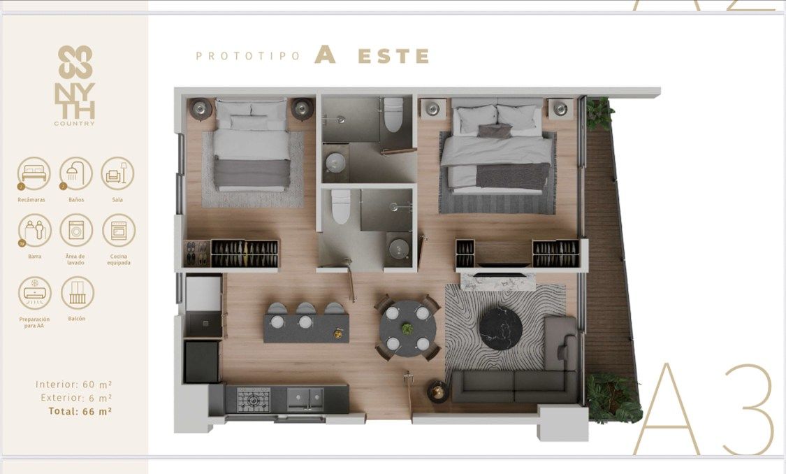 Apartamento em Mezquitan Country, Guadalajara, foto 9 de 11