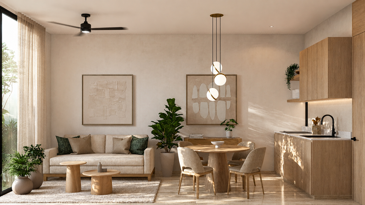 Departamento en Venta de 1 Recámara en Mina, Temozón Norte con Alberca