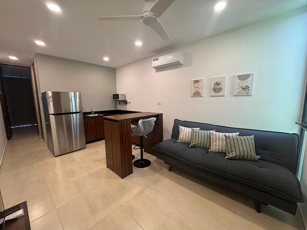 Apartamento mobiliado no térreo para alugar em Temozon Centro 47 Mérida Yuc., foto 1 de 13