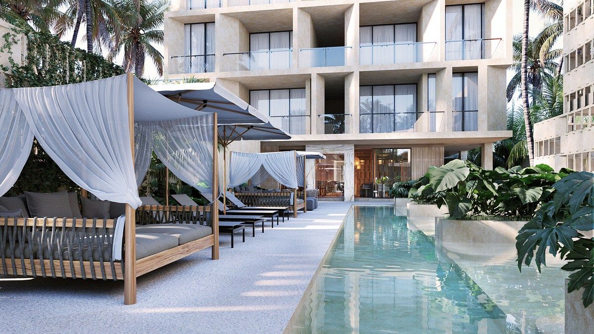 Apartamentos bonitos à beira-mar. Bajareque Telchac, foto 1 de 12