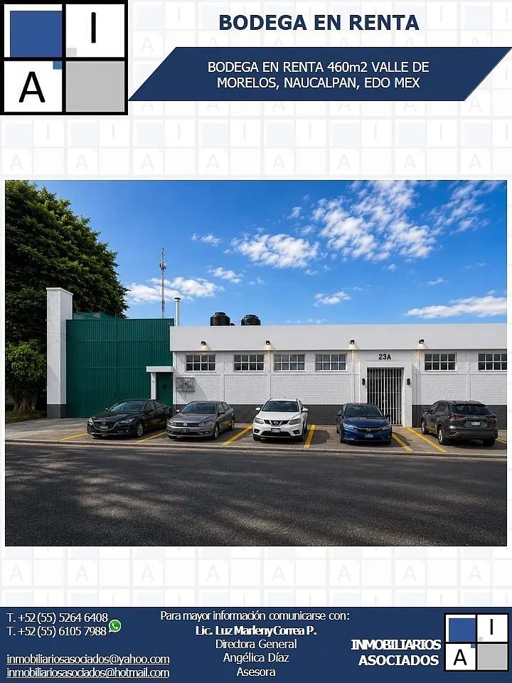 Armazém comercial para alugar em Valle de Morelos, Naucalpan de Juárez, foto 1 de 5