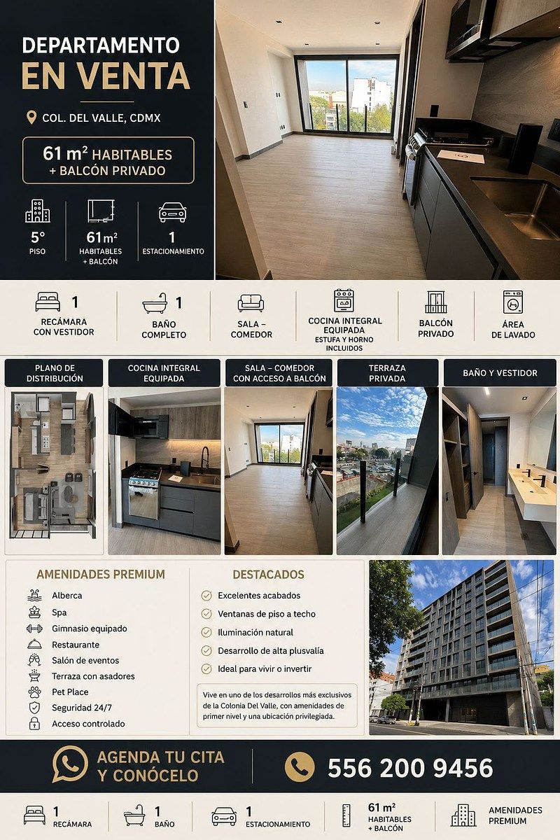 Apartamento em Del Valle Sur, Benito Juárez, foto 14 de 33