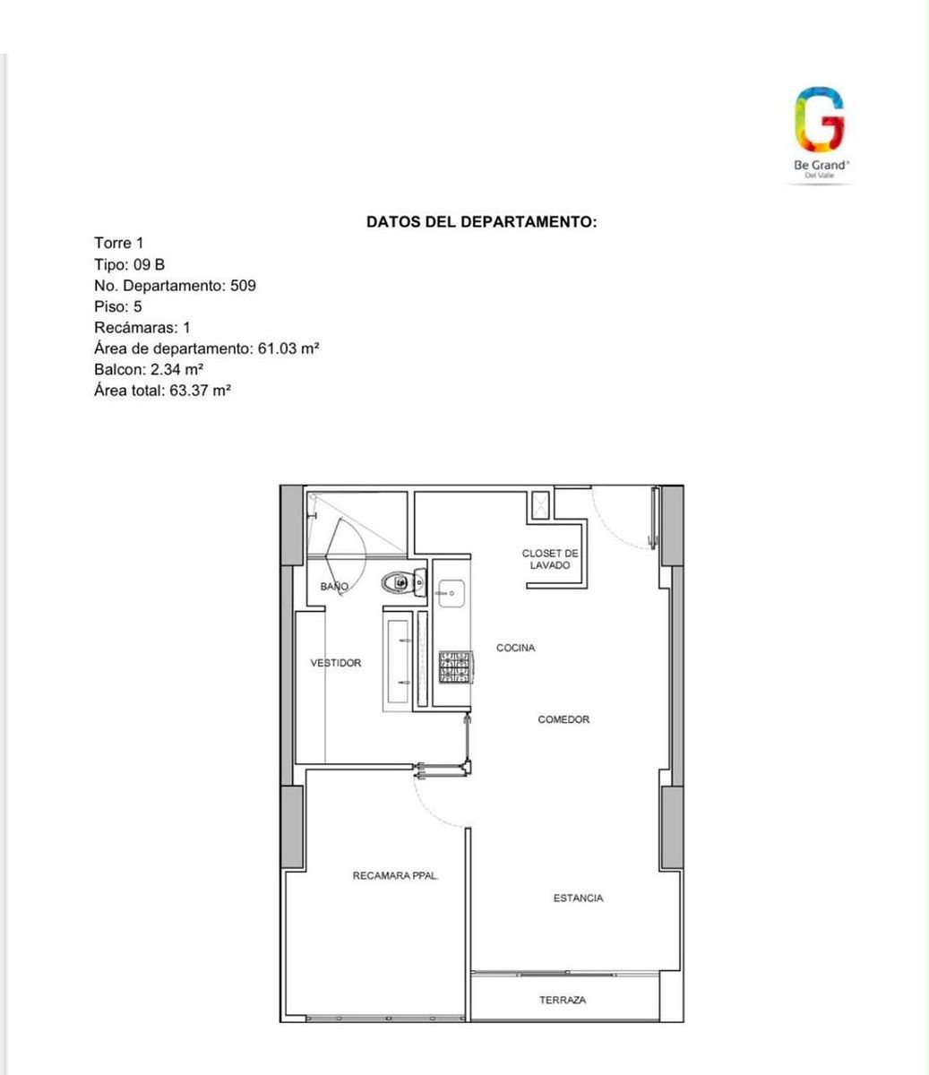 Apartamento em Del Valle Sur, Benito Juárez, foto 7 de 7
