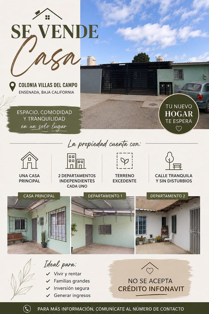 EN VENTA PROPIEDAD CON 1 CASA Y 2 DEPARTAMENTOS SOLO DE CONTADO, foto 1 de 3