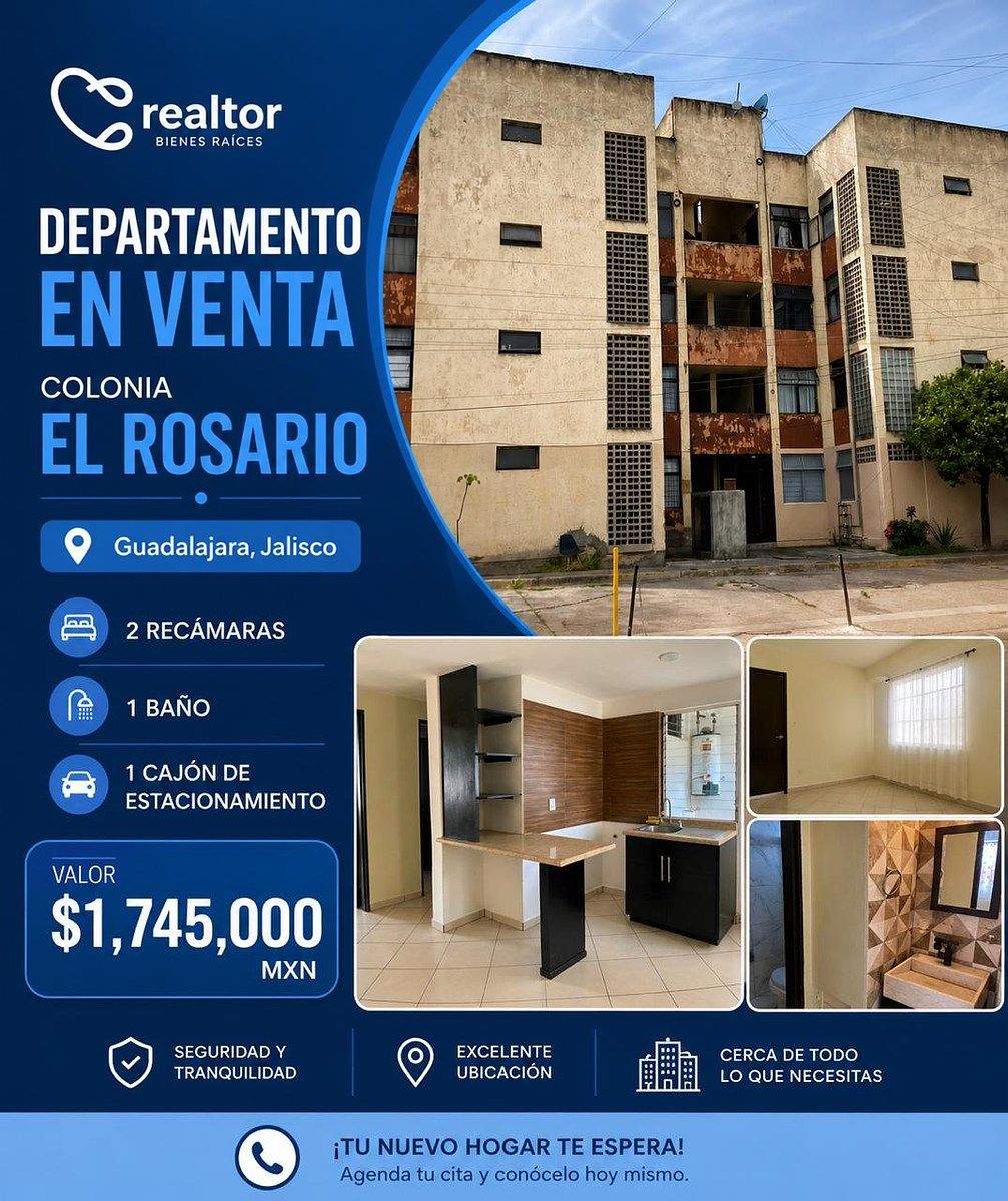 APARTAMENTO À VENDA EM GUADALAJARA, JALISCO (EL ROSARIO), foto 1 de 18