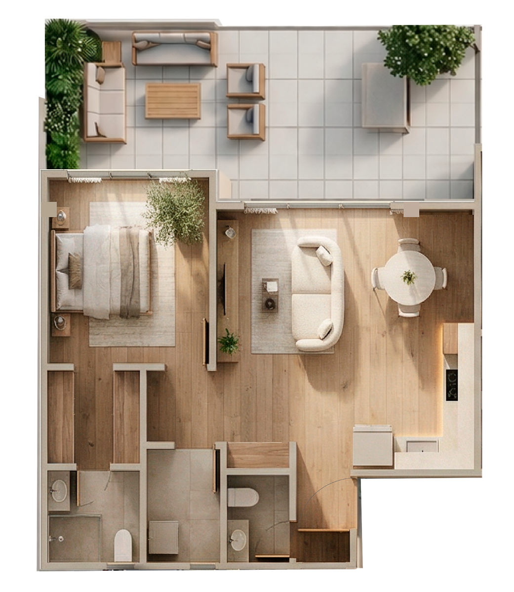Departamento en venta en planta baja en Veneciana Residences, Providencia - foto 3