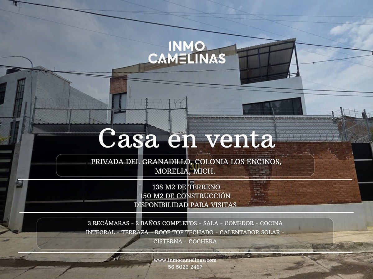 *Casa à Venda na Privada del Granadillo, Col. Los Encinos, Morelia, Michoacán, foto 1 de 15