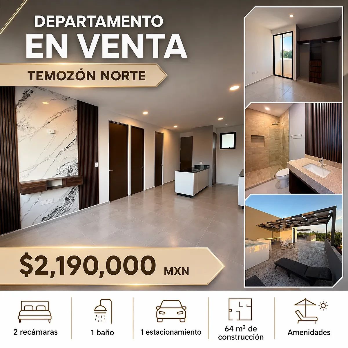 Apartamento em Temozón Norte, Mérida, foto 14 de 14