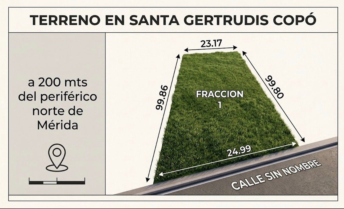 Terreno en venta en Santa Gertrudis Copó, foto 1 de 4