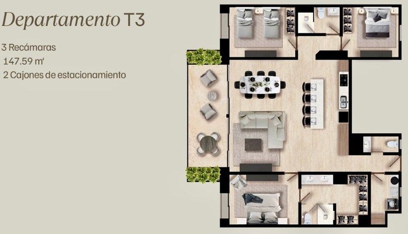 Apartamento em Supermanzana 11, Benito Juárez, foto 17 de 17