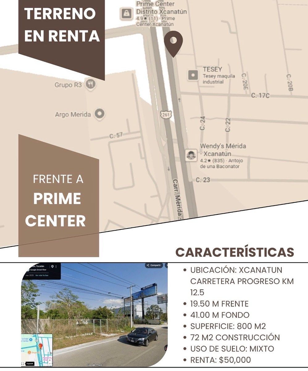 TERRENO COMERCIAL PARA ALUGUEL EM FRENTE AO PRIME CENTER – ESTRADA MÉRIDA–PROGRESO, foto 1 de 1