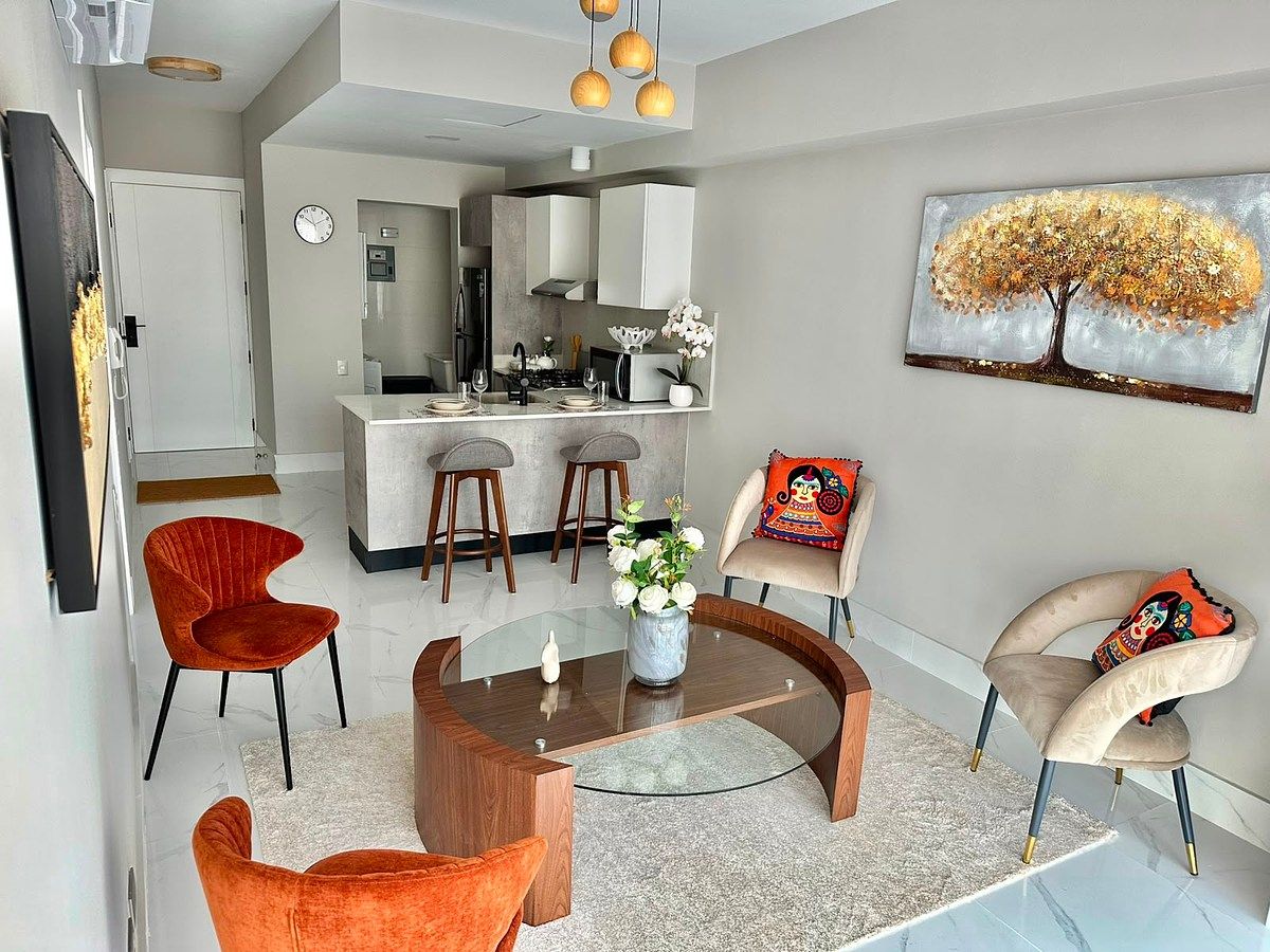 Apartamento en alquiler amueblado en el Piantini de 1 habitación, foto 1 de 15
