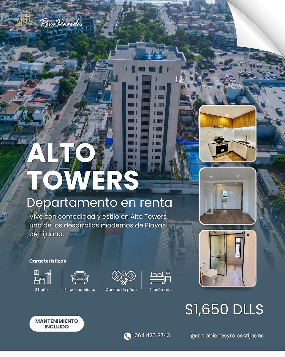 Se Renta Departamento, Alto Towers Playas de Tijuana!, foto 1 de 9