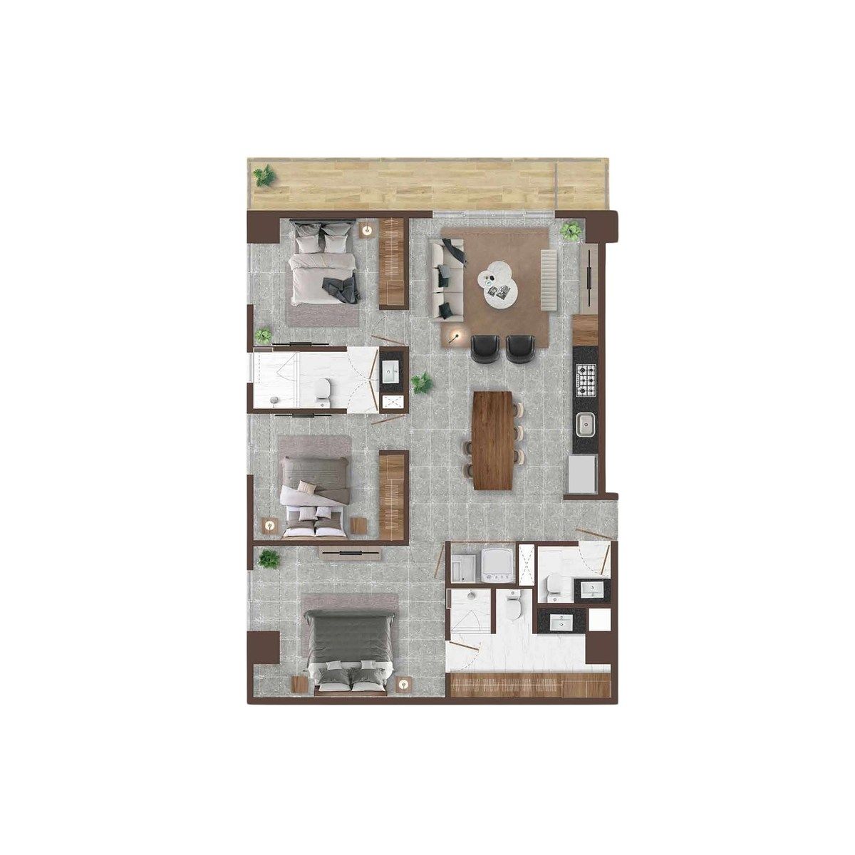 Apartamento em Jardín Real, Zapopan, foto 2 de 8