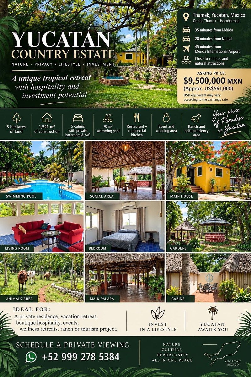 FINCA EN VENTA EN TAHMEK, YUCATÁN, foto 1 de 19