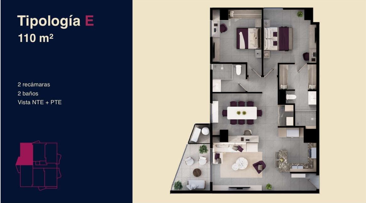Apartamento em Santa María, Monterrey, foto 2 de 19
