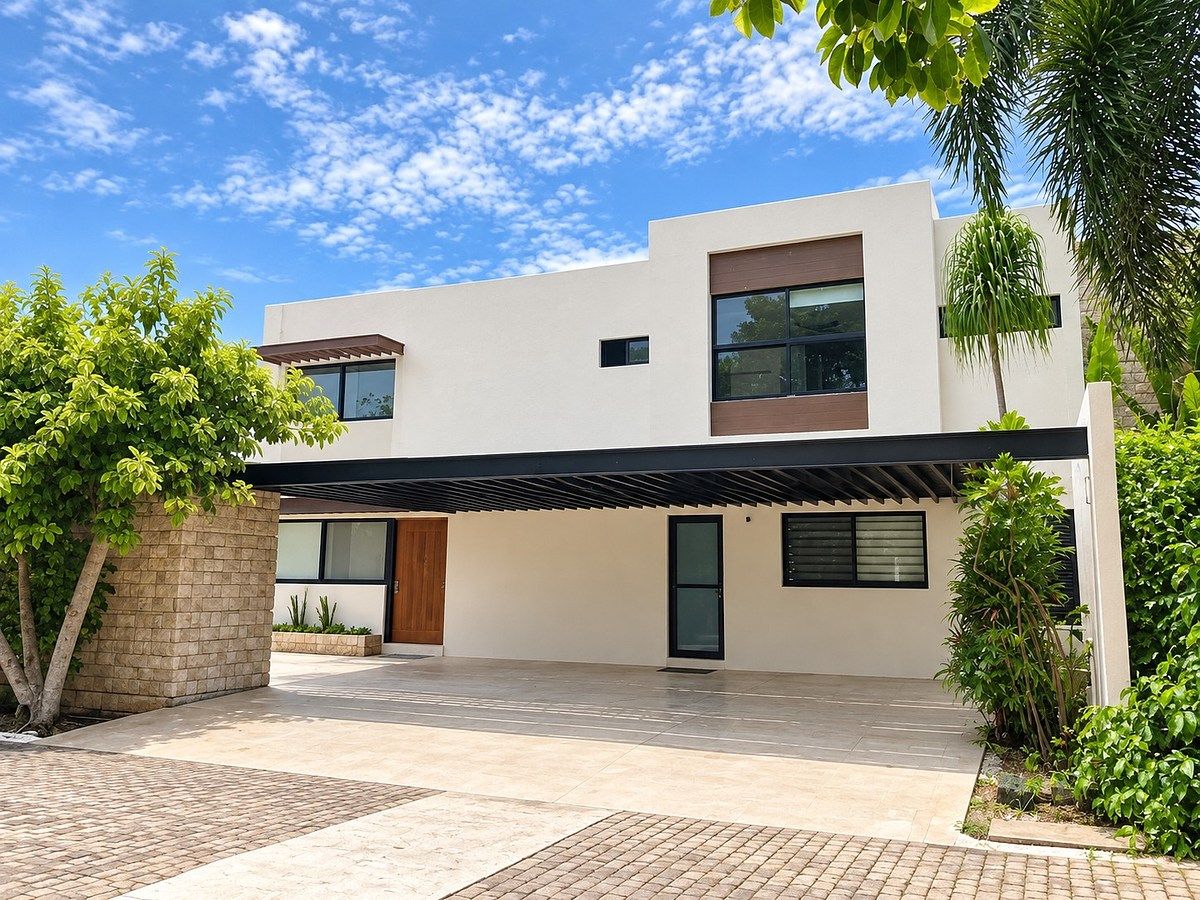 Casa para alugar na LUMNTANA privada, Cholul, 4 quartos, piscina e painéis solares., foto 1 de 41