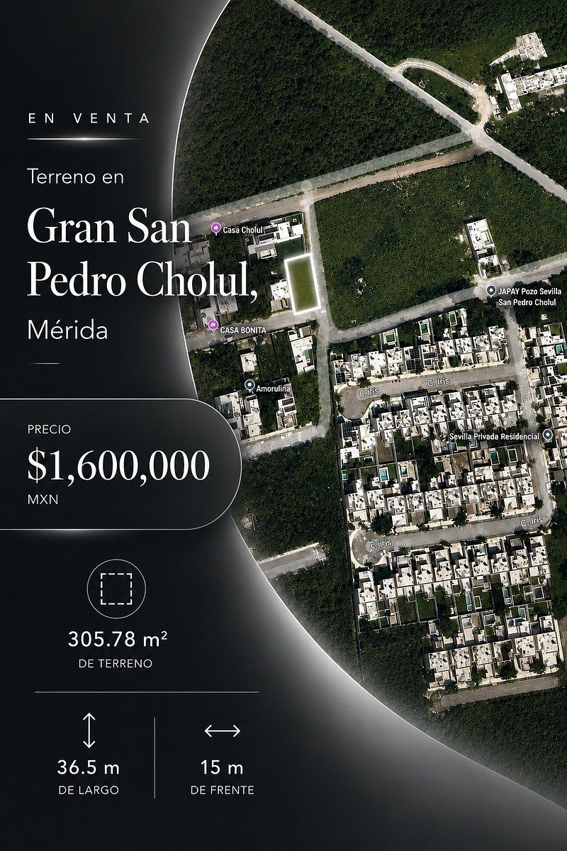 Terreno à Venda em Gran San Pedro Cholu, esquina, Mérida, Yucatán, foto 1 de 4