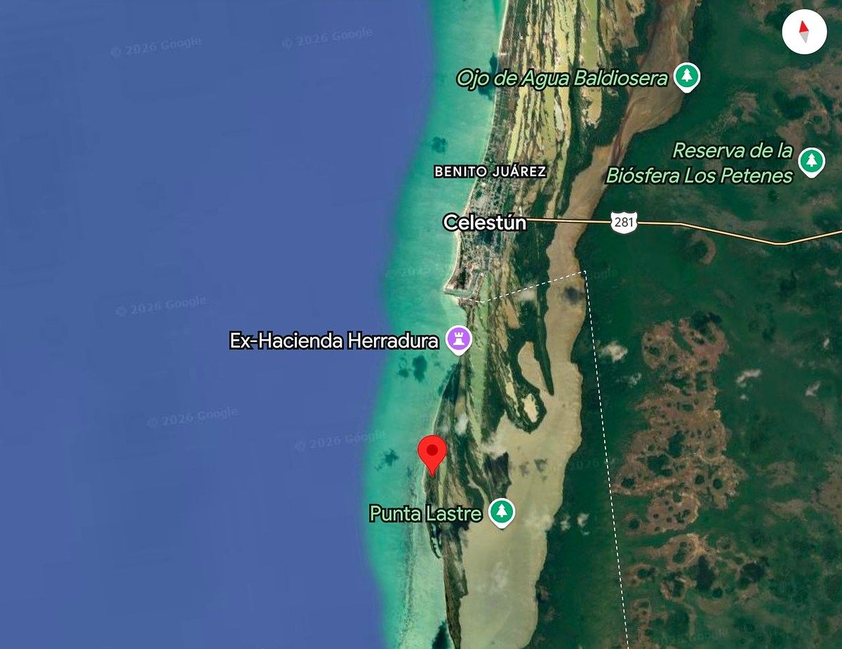 Terreno en venta frente al mar en Celestún | 20 m de playa - foto 3