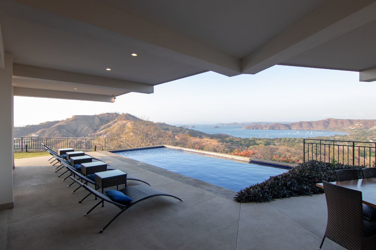 3 of 35: Terrace and private pool overlooking Playas del Coco