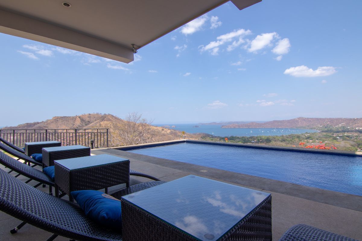 2 of 35: Terrace and private pool overlooking Playas del Coco